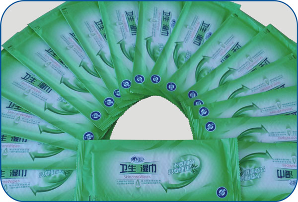 JBK-260全自動(dòng)單片濕巾包裝機樣品